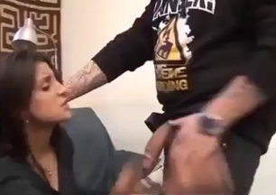 Dad gets sucked by his slutty daughter
